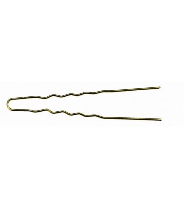 Ari Krulspelden Geribbeld Goud 60mm x 1,2mm 10 Stuks