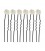 A&A Haarnaalden Zwart Bloem Creme 6 Stuks