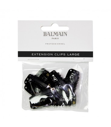 Balmain Extension Clips Large Black 10pcs