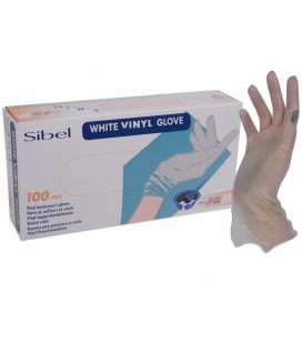 Sibel Handschoenen White Vinyl S 100st