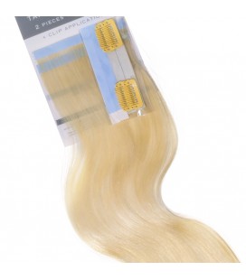 Balmain Tape Extensions + Clip Application Human Hair 25cm 2pcs 10A