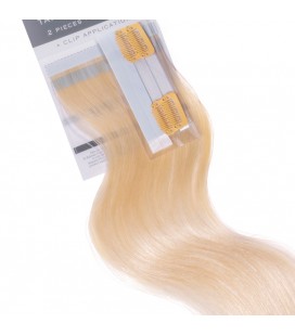 Balmain Tape Extensions + Clip Application Human Hair 25cm 2pcs L10