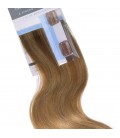 Balmain Tape Extensions + Clip Application Human Hair 25cm 2pcs 8A.9A