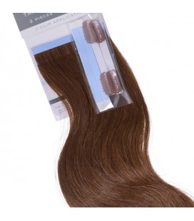 Balmain Tape Extensions + Clip Application Human Hair 25cm 2pcs L5