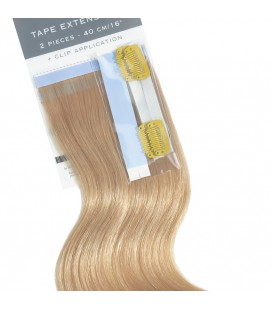 Balmain Tape Extensions + Clip Application Human Hair 40cm 2pcs 9A