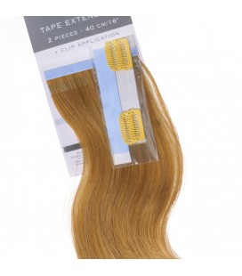 Balmain Tape Extensions + Clip Application Human Hair 40cm 2pcs L8