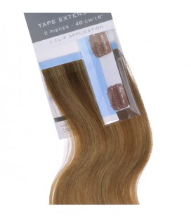 Balmain Tape Extensions + Clip Application Human Hair 40cm 2pcs 8A.9A