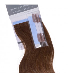 Balmain Tape Extensions + Clip Application Human Hair 40cm 2pcs L5