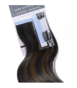 Balmain Tape Extensions + Clip Application Human Hair 40cm 2pcs 3.5OM