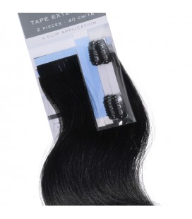 Balmain Tape Extensions + Clip Application Human Hair 40cm 2pcs 1