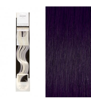 Balmain Fill-In Extensions Human Hair 45cm 10pcs Dark Purple