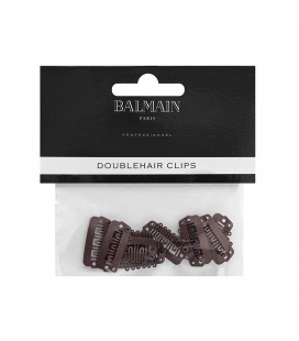 Balmain DoubleHair clips 10pcs brown