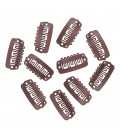 Balmain DoubleHair clips 10pcs brown