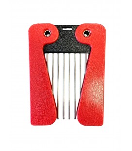 Sibel Afrokam - Retro-Seventies - Opvouwbaar - 18 x 7 cm Rood