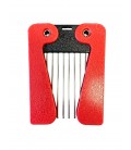 Sibel Afrokam - Retro-Seventies - Opvouwbaar - 18 x 7 cm Rood