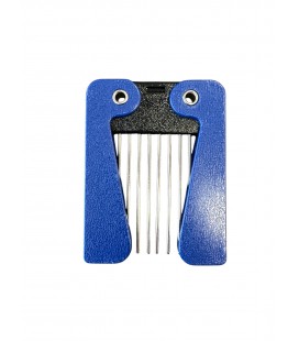 Sibel Afrokam - Retro-Seventies - Opvouwbaar - 18 x 7 cm Blauw