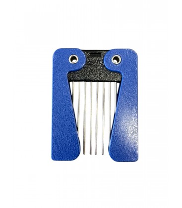 Sibel Afrokam - Retro-Seventies - Opvouwbaar - 18 x 7 cm Blauw