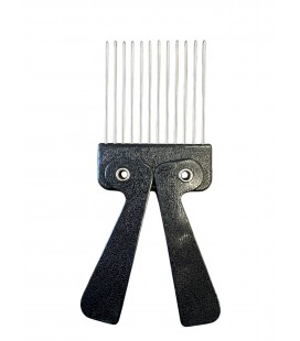 Sibel Afrokam - Retro-Seventies - Opvouwbaar - 18 x 7 cm Zwart